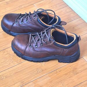 Chunky Clunky Punk Emo Jammers Brown Leather Timberland Work Shoes Pro Titan 6.5